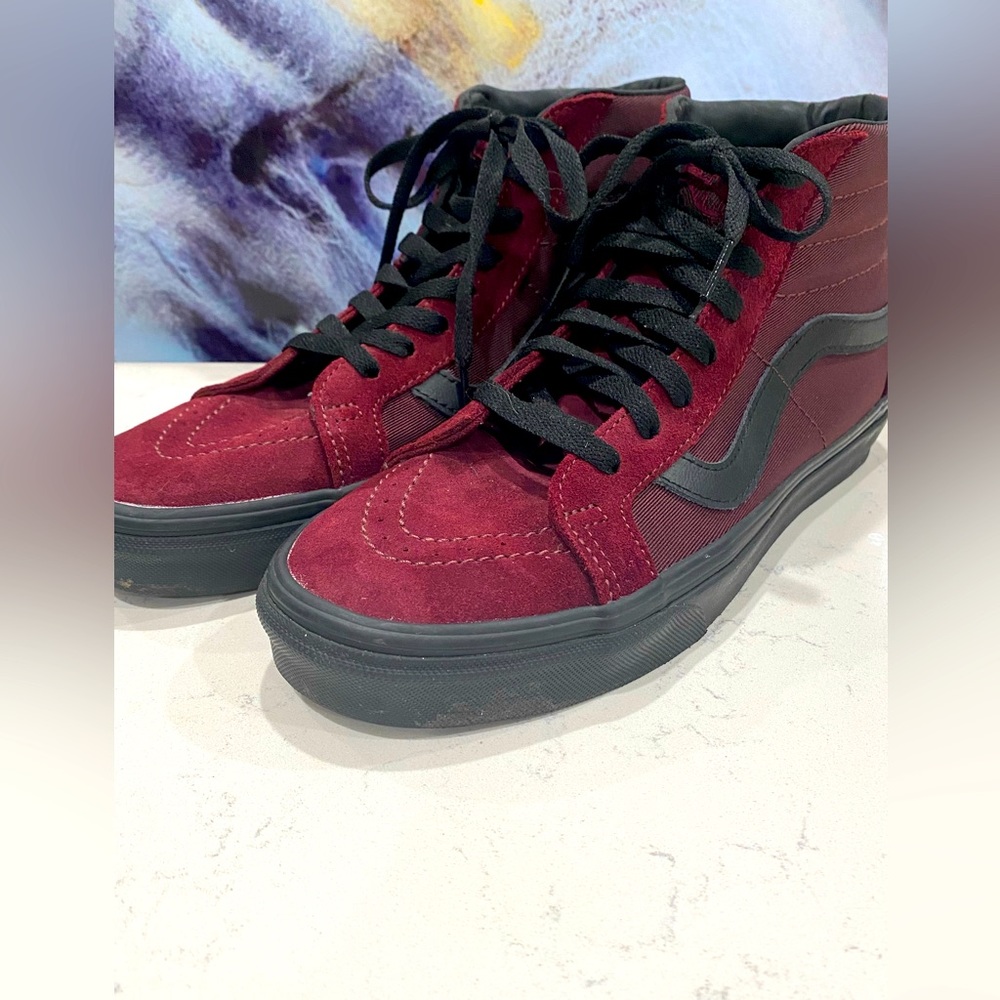 Vans Maroon High Top Sneakers size 9.5Women/8Men